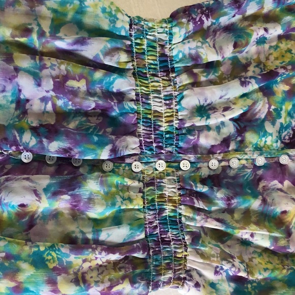 Lavender floral sheer top Small - Picture 2 of 6